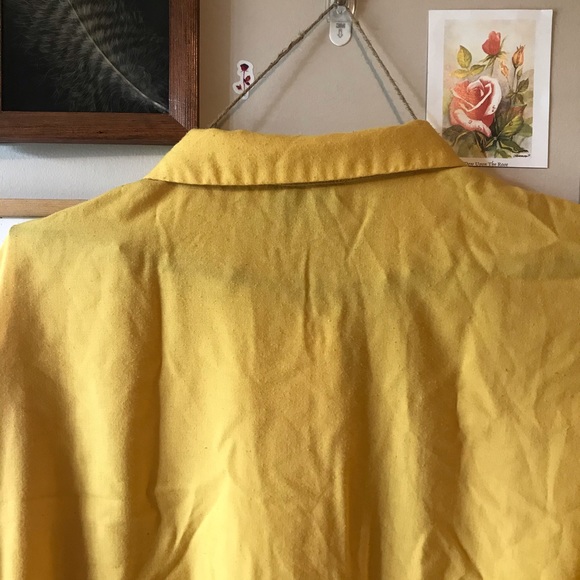 Oversized Yellow Blouse with Metal Accents - Picture 3 of 5